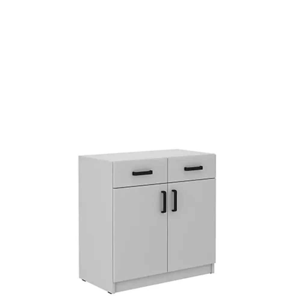 Komody>Lempert Komoda z półkami MULL szary jasny