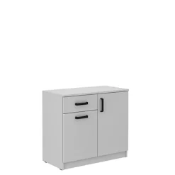 Komody>Lempert Komoda z półkami MULL szary jasny