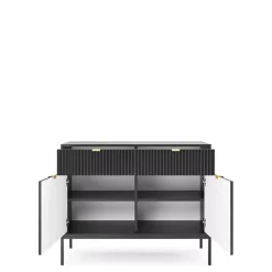 Komody>PIASKI Komoda z szufladami 104 cm AVANTI czarny