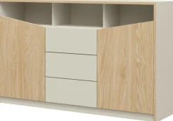 Komody>JUREK Komoda z szufladami 150 cm do sypialni AMADEO szary beż