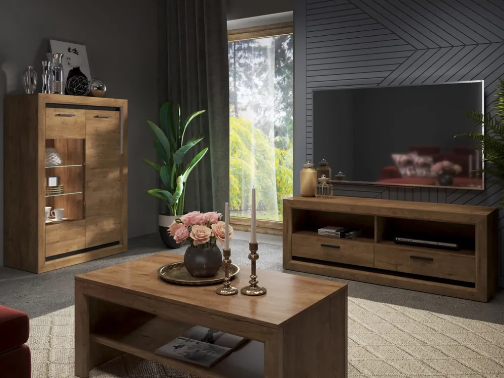 Zestawy Mebli Do Salonu|Komody>ML Meble Komoda z szufladami 165 cm do salonu BALTICA