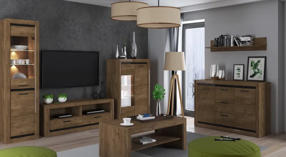 Zestawy Mebli Do Salonu|Komody>ML Meble Komoda z szufladami 165 cm do salonu BALTICA