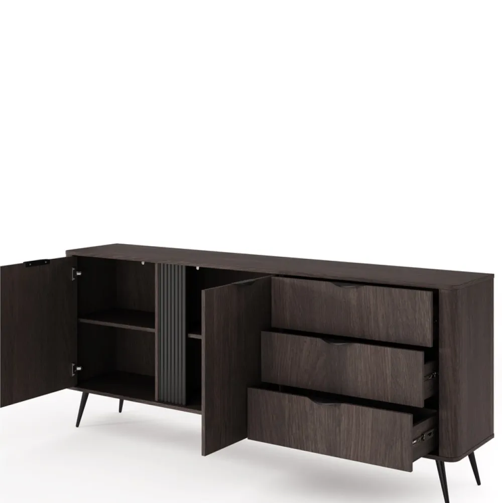 Zestawy Mebli Do Salonu|Komody>LASKI Komoda z szufladami 195 cm do salonu dąb dunin VALIO