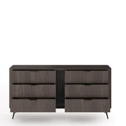 Zestawy Mebli Do Salonu|Komody></noscript>LASKI Komoda z szufladami 163 cm do salonu dąb dunin VALIO