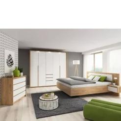 Zestawy Mebli Do Sypialni|Komody>LASKI Komoda z szufladami dąb craft biały IKAR