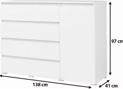 Zestawy Mebli Młodzieżowych|Komody>MARIDEX Komoda z szufladami do pokoju młodzieżowego COSTA dąb sonoma