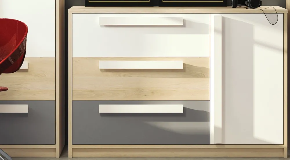 Zestawy Mebli Młodzieżowych|Komody>ML Meble Komoda z szufladami do pokoju młodzieżowego DROP