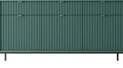 Zestawy Mebli Do Salonu|Komody>PIASKI Komoda z szufladami do salonu 154 cm AVANTI ryflowane fronty labrador