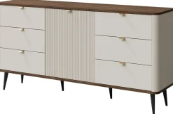 Zestawy Mebli Do Salonu>JUREK Komoda z szufladami do salonu 160 cm MIREL kaszmir