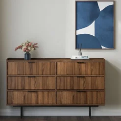 Zestawy Mebli Do Salonu|Komody>KAROL MEBLE Komoda z szufladami do salonu 150 cm ELVIO orzech warmia