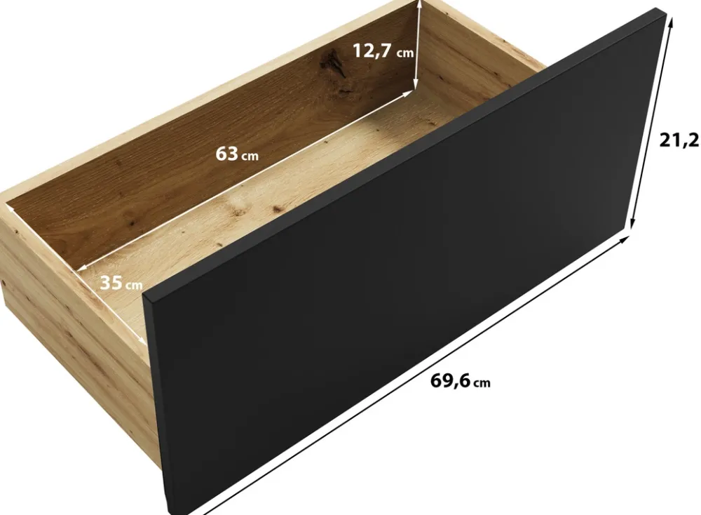Komody|Zestawy Mebli Do Salonu>BRATEX Komoda z szufladami do salonu 150 cm HOMELY dąb artisan