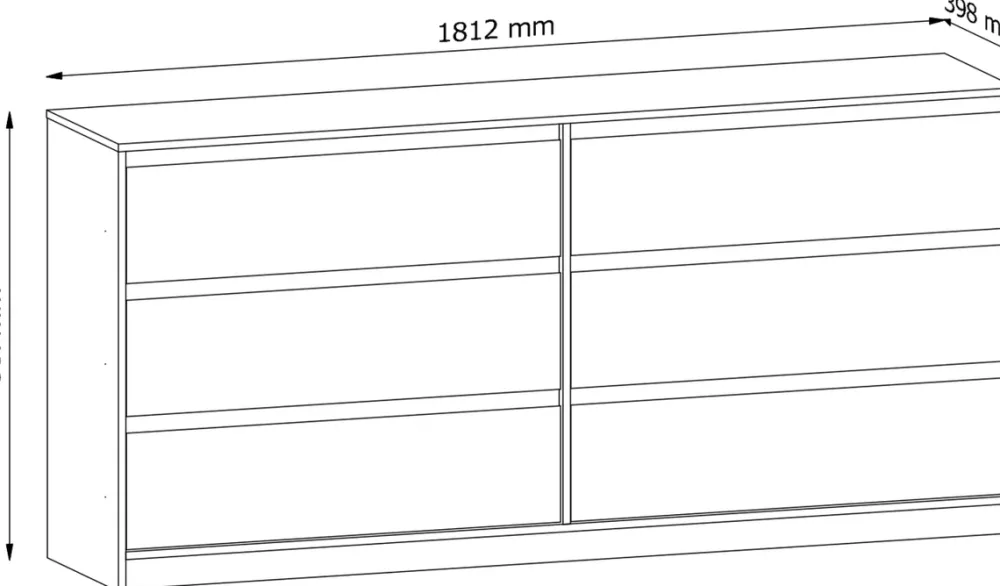 Komody>GAŁA MEBLE Komoda z szufladami do salonu 180 cm MARANTA