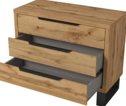 Zestawy Mebli Do Sypialni|Komody>Helvetia Komoda z szufladami do sypialni w stylu loftowym 100 cm HALLE S