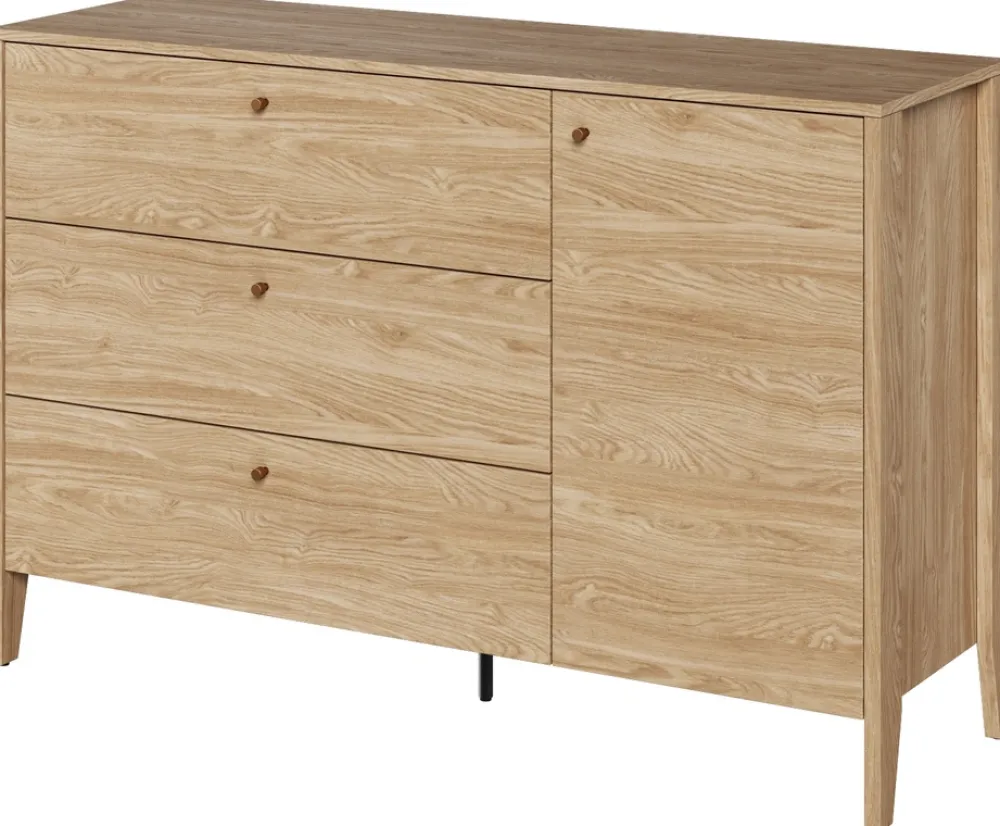 Zestawy Mebli Do Sypialni|Komody>lenart. Komoda z szufladami do sypialni 136 cm COZY drzwi