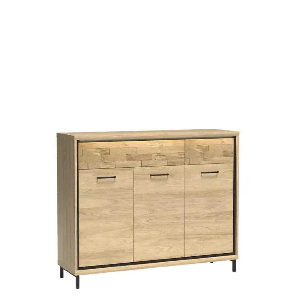 Zestawy Mebli Do Sypialni|Komody>JARSTOL Komoda z szufladami drzwi półki MORNE