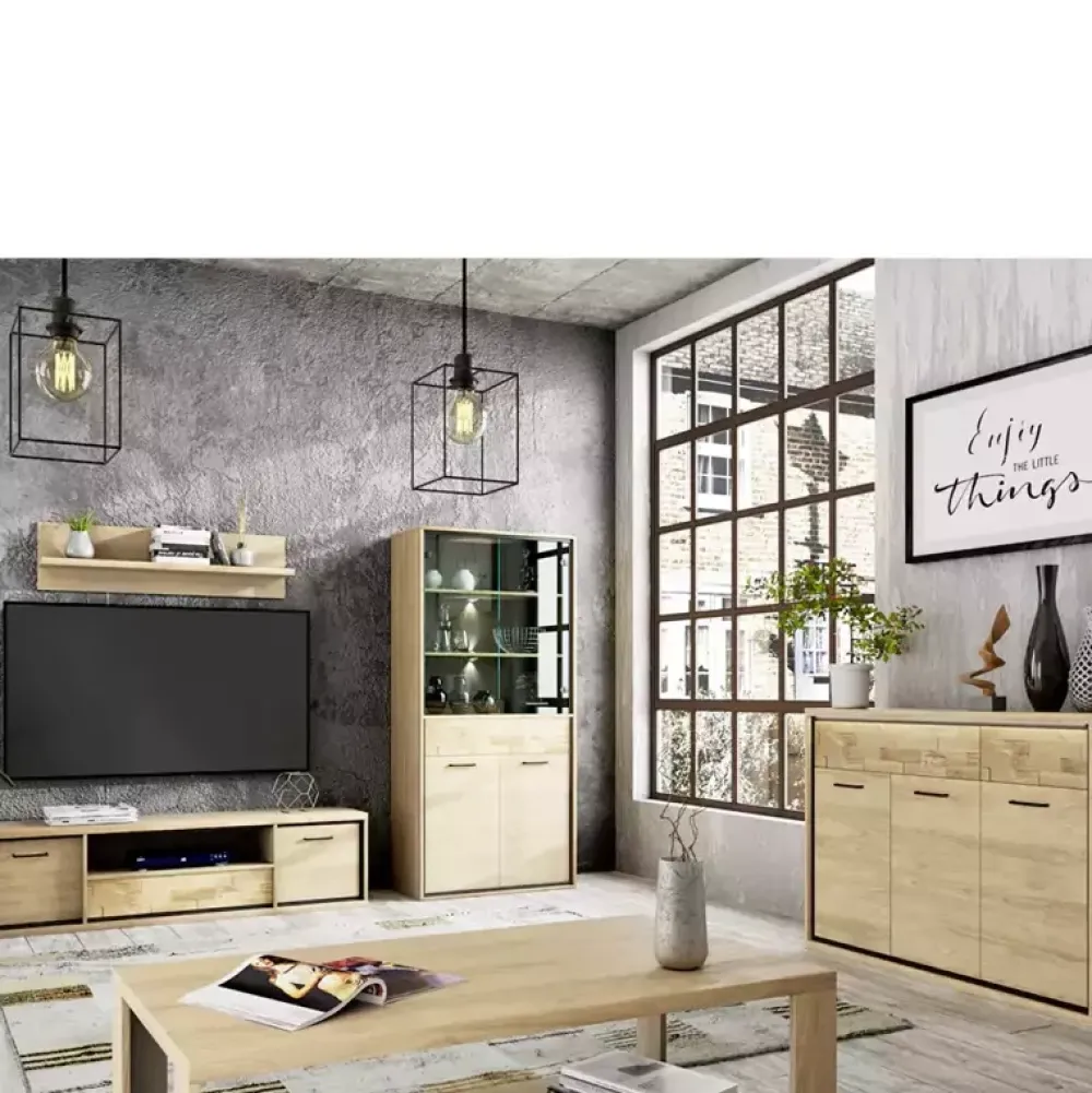 Zestawy Mebli Do Sypialni|Komody>JARSTOL Komoda z szufladami drzwi półki MORNE