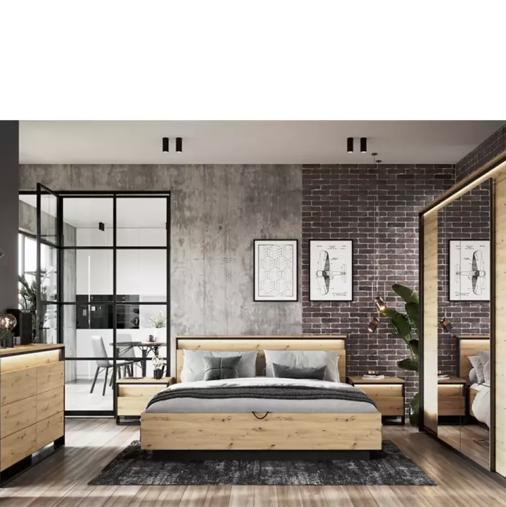 Zestawy Mebli Do Sypialni|Komody>lenart. Komoda z szufladami loft QUANT dąb artisan