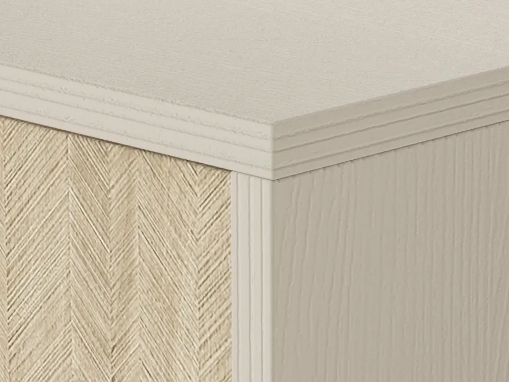 Zestawy Mebli Do Salonu|Komody>PIASKI Komoda z szufladami w stylu boho FLOW jodełka scandi