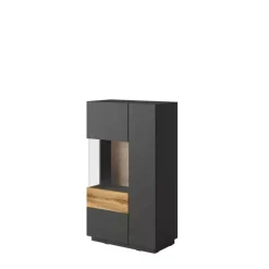 Komody>Helvetia Komoda z witryną 80 cm lewostronna KOBE