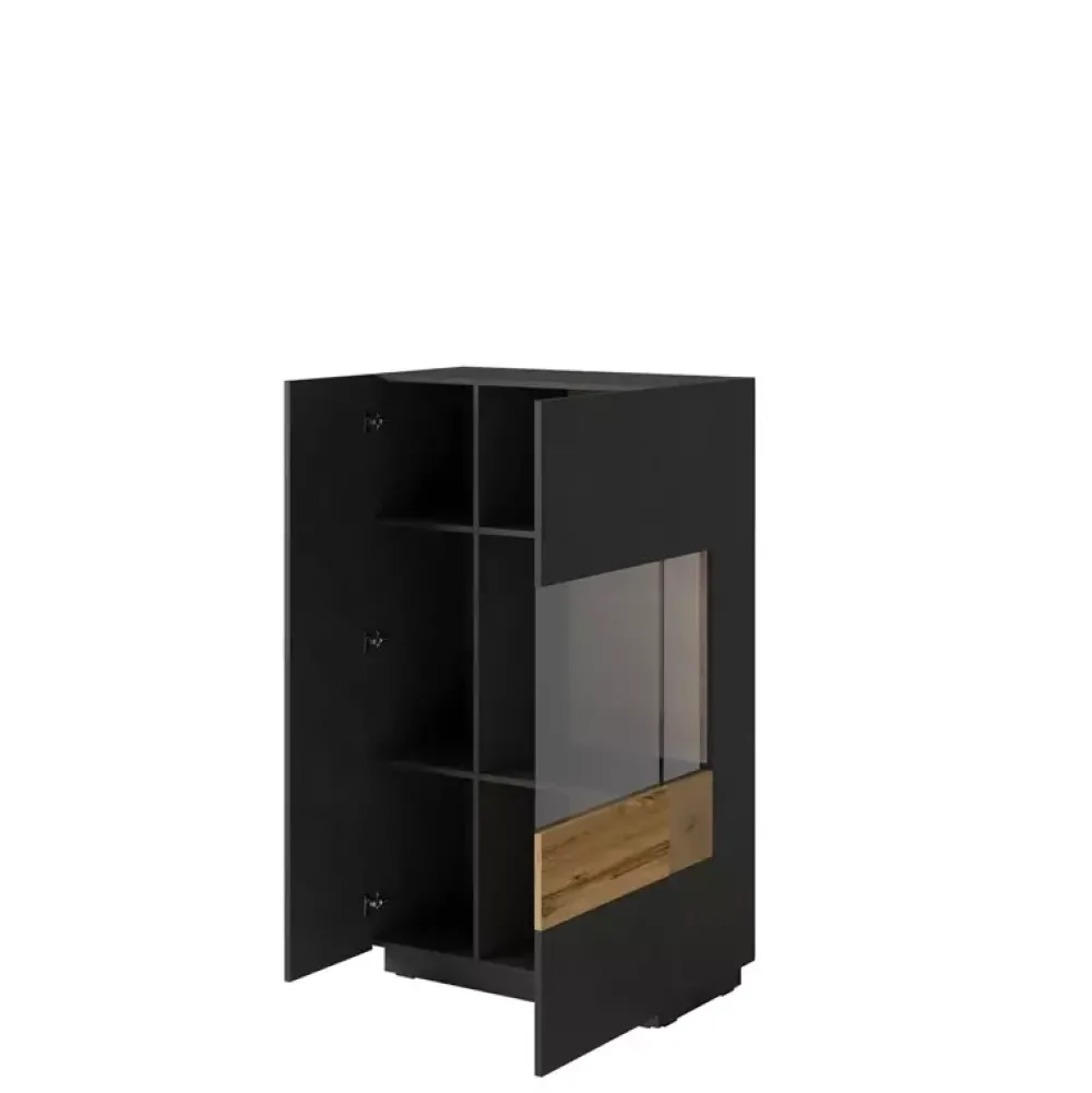 Komody>Helvetia Komoda z witryną 80 cm prawostronna KOBE