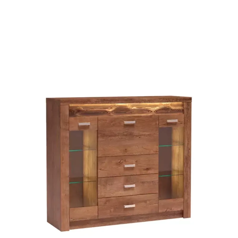 Zestawy Mebli Do Sypialni|Komody>JARSTOL Komoda z witryną INELI