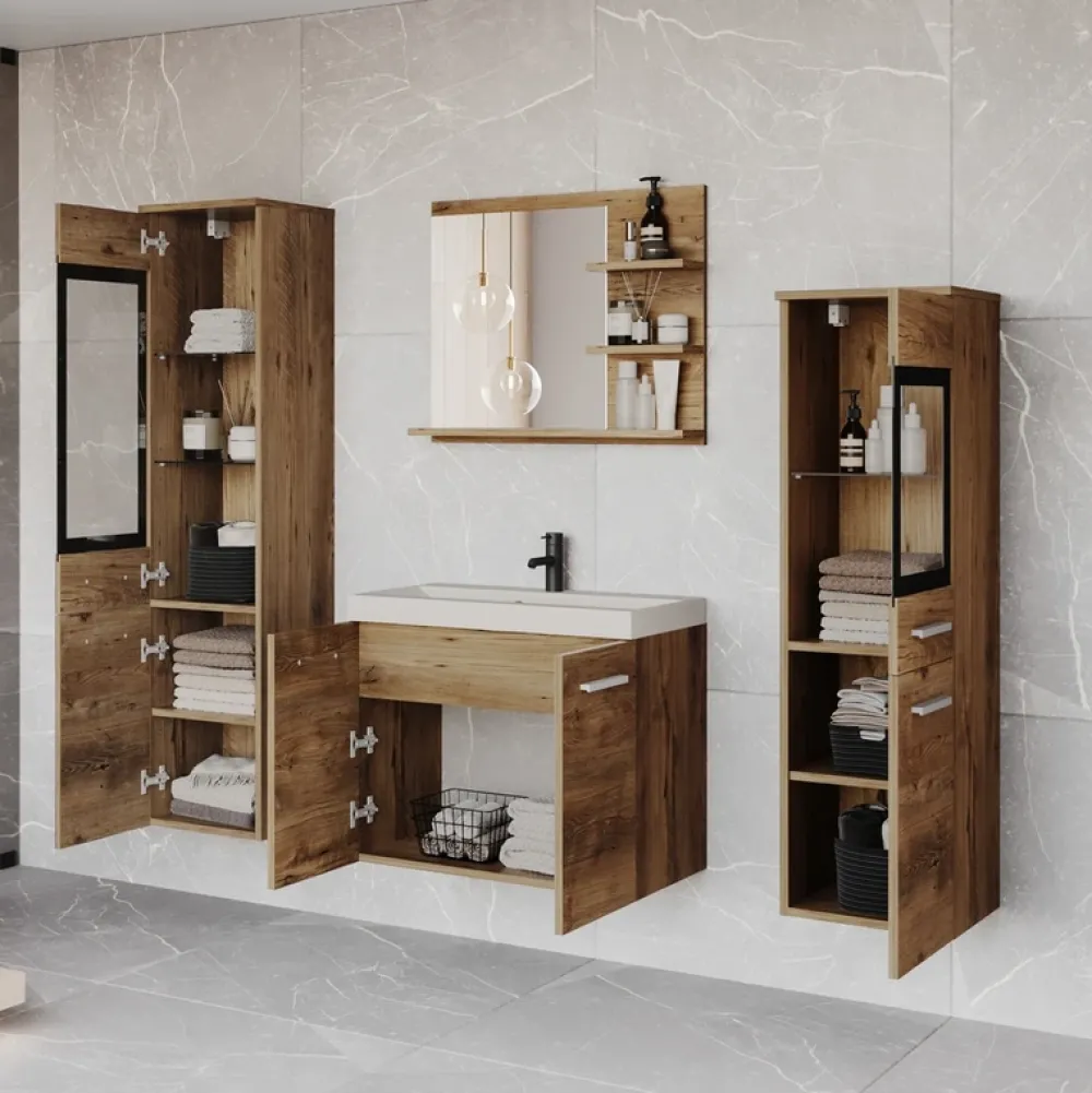 Meble Łazienkowe>BRATEX Komplet mebli łazienkowych USEDOM kasztan wrocławski