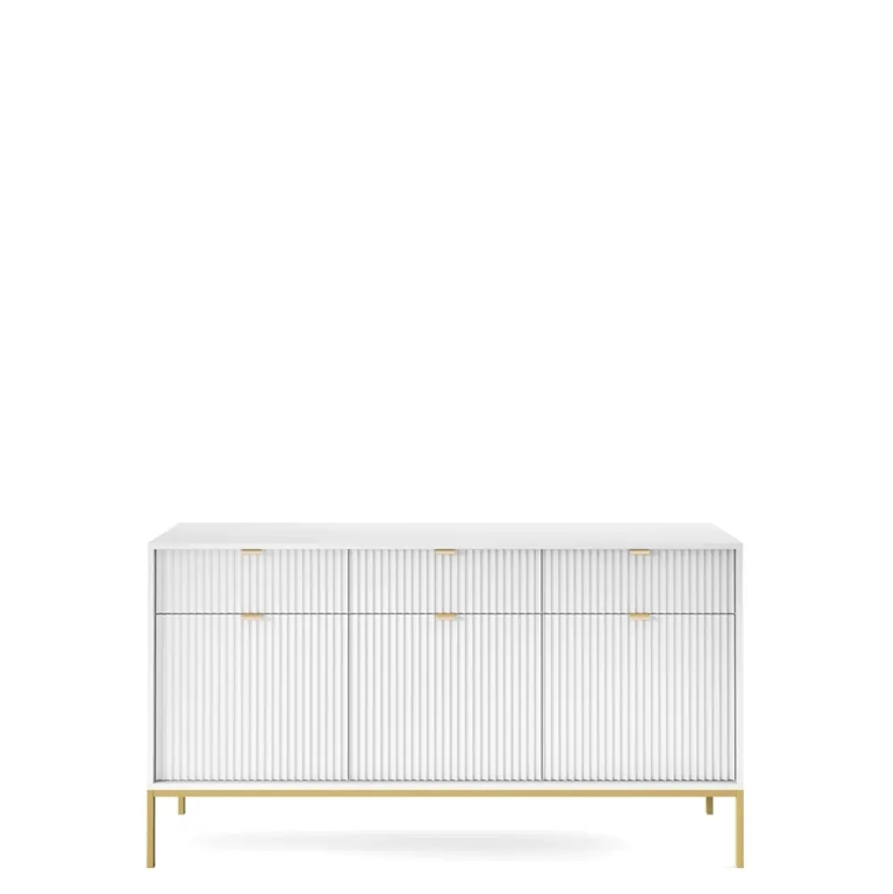 Zestawy Mebli Do Salonu>PIASKI Komplet mebli do salonu z komodą AVANTI biały