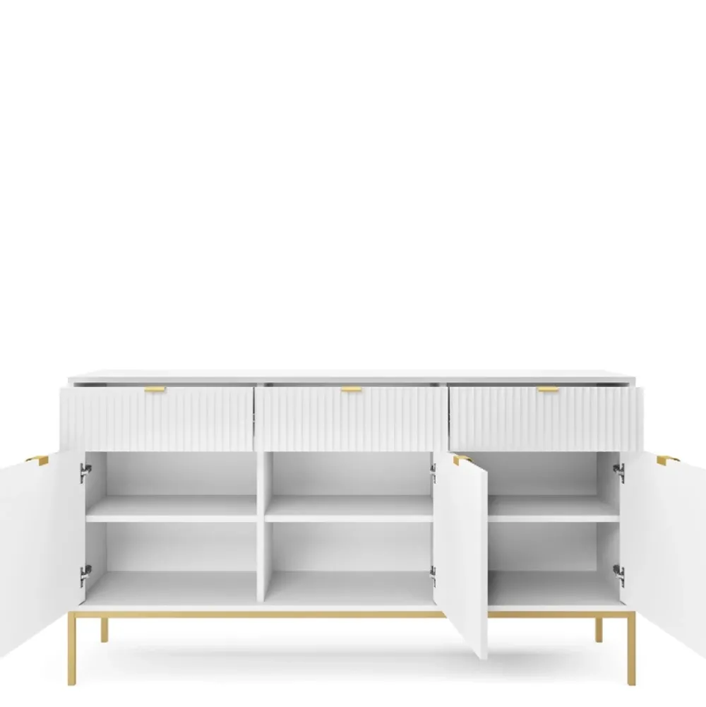 Zestawy Mebli Do Salonu>PIASKI Komplet mebli do salonu z komodą AVANTI biały