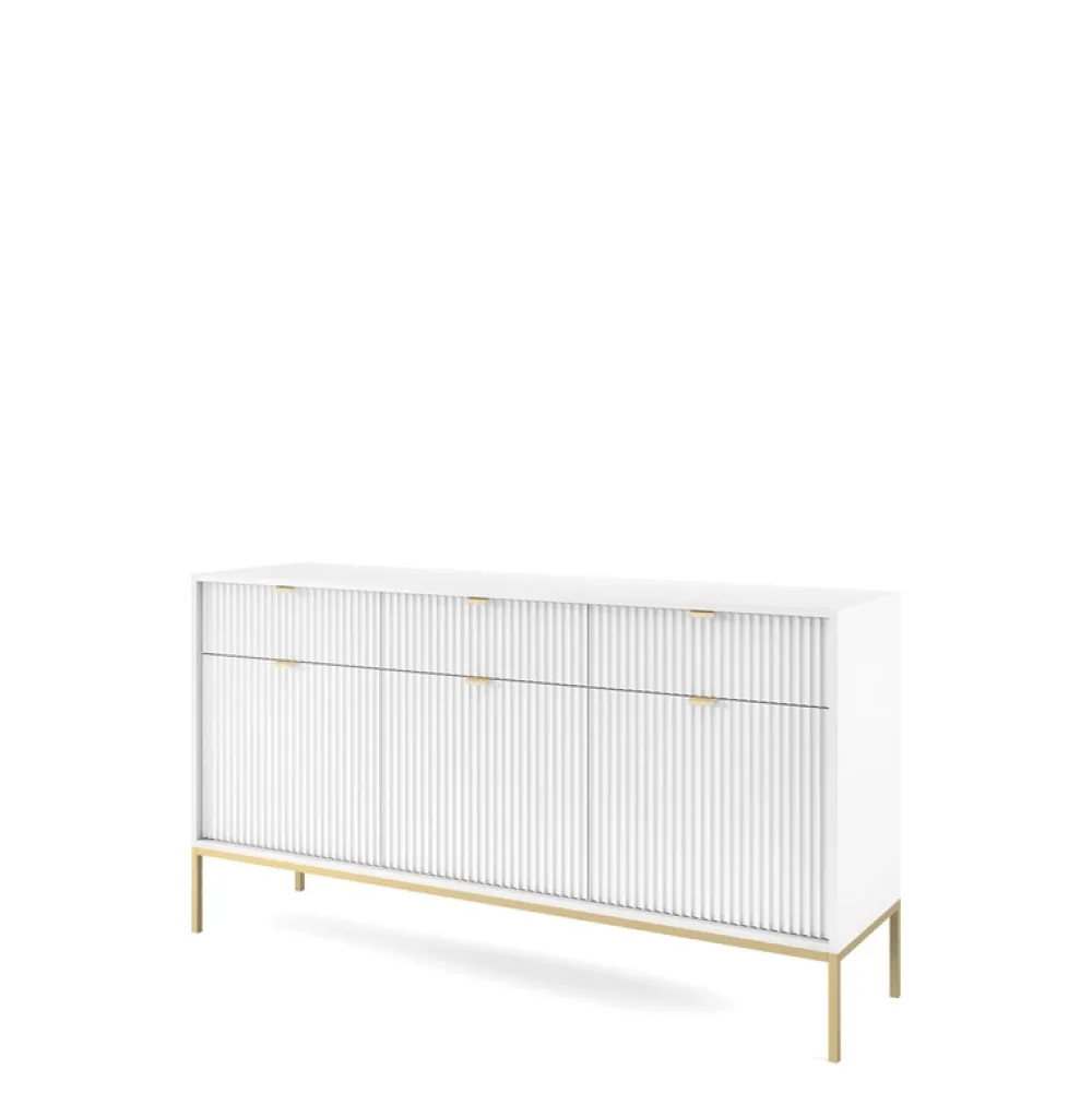 Zestawy Mebli Do Salonu>PIASKI Komplet mebli do salonu z komodą AVANTI biały