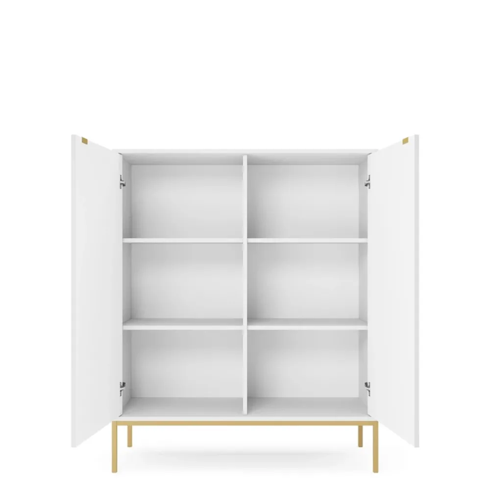 Zestawy Mebli Do Salonu>PIASKI Komplet mebli do salonu z komodą AVANTI biały