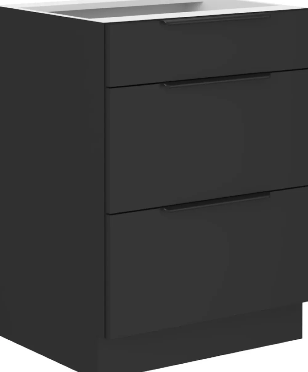 Meble Kuchenne>Lempert Komplet mebli kuchennych 260 cm SELENA cichy domyk czerń kaszmir