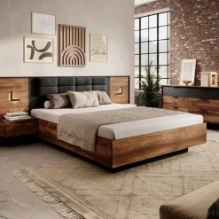 Zestawy Mebli Do Sypialni>LASKI Komplet mebli szafa i komoda do sypialni MESSA