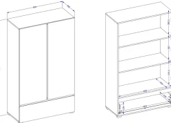 Zestawy Mebli Do Sypialni></noscript>Helvetia Komplet nowoczesnych mebli do sypialni z łóżkiem 160x200 cm CROSS