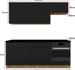 Meble Kuchenne>Stolkar Komplet nowoczesnych mebli kuchennych ISABEL czarny groszek