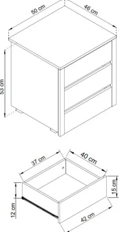 Kontenerki|Akcesoria Do Szaf>PIASKI Kontenerek do szaf 50 cm grafit