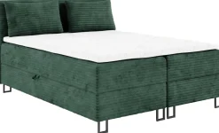 Łóżka Małżeńskie|Łóżka Ze Stelażem>BROMARKT Kontynentalne łóżko dwuosobowe tapicerowane do sypialni 160x200 cm TESSA