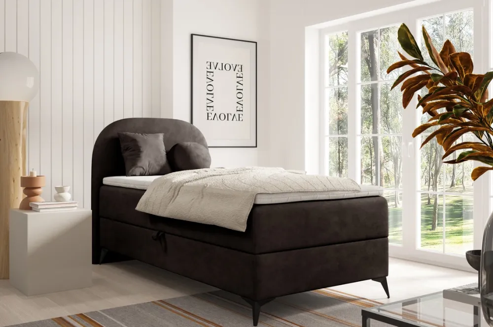 Łóżka Młodzieżowe|Łóżka Ze Stelażem>BROMARKT Kontynentalne łóżko dziecięce 90x200 cm do sypialni SERENO