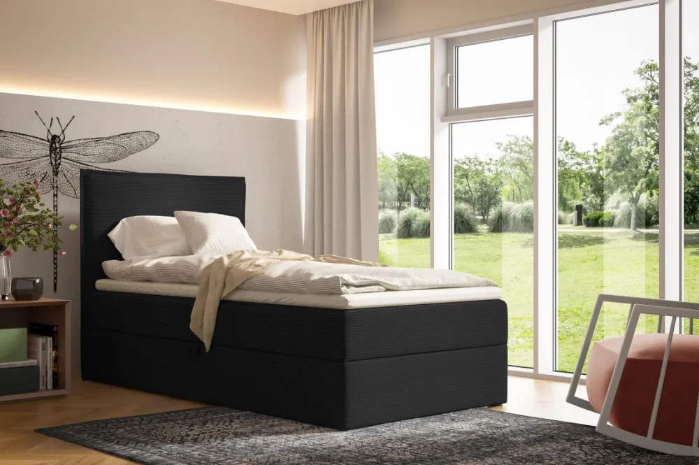 Łóżka Młodzieżowe|Łóżka Ze Stelażem>BROMARKT Kontynentalne łóżko 80x200 cm z pojemnikiem do pokoju dziecka MALIBU