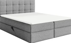 Łóżka Małżeńskie|Łóżka Ze Stelażem>BROMARKT Kontynentalne łóżko 180x200 cm z pojemnikiem do sypialni małżeńskie ASPEN szare