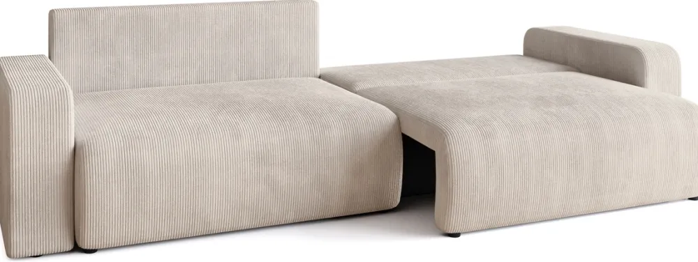 Meble Dla Dzieci|Meble Młodzieżowe>BROMARKT Kremowa kanapa do salonu z funkcją spania i pojemnikiem PUMI