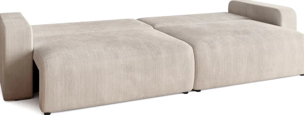 Zestawy Mebli Do Przedpokoju>BROMARKT Kremowa kanapa do salonu z funkcją spania i pojemnikiem PUMI