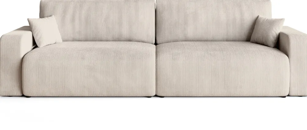 Zestawy Mebli Do Przedpokoju>BROMARKT Kremowa kanapa do salonu z funkcją spania i pojemnikiem PUMI