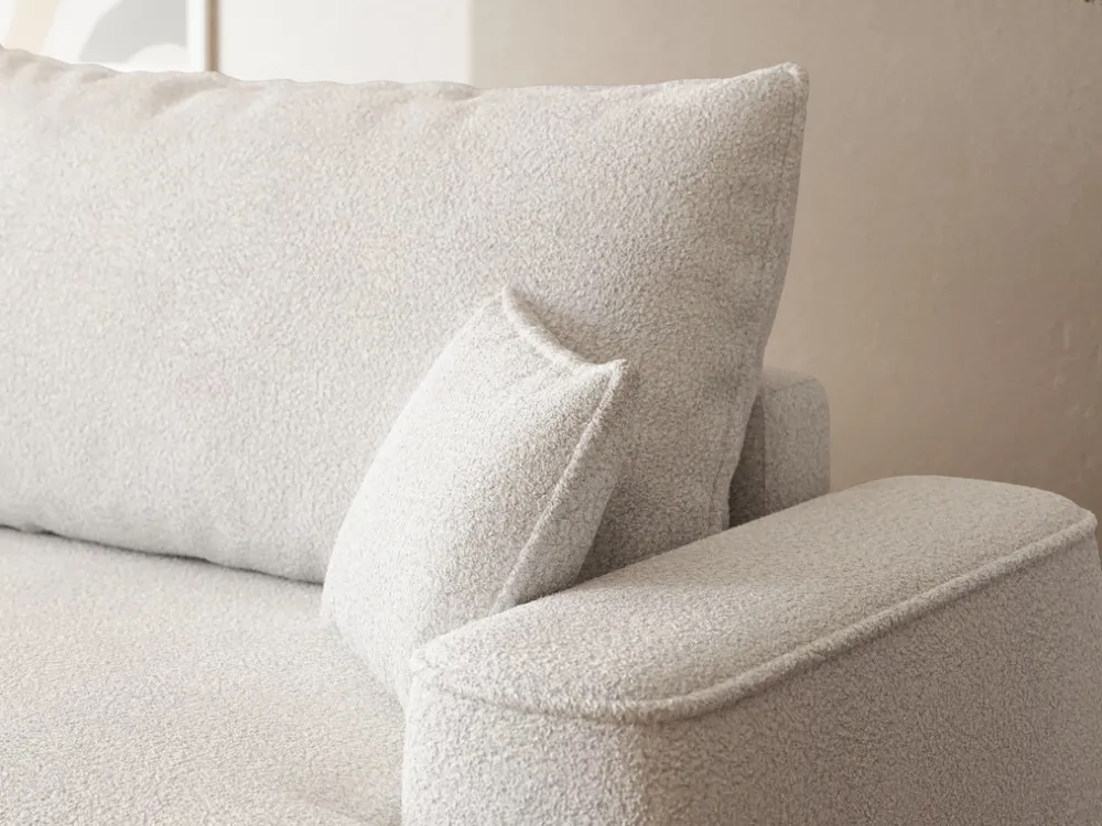 Narożniki|Meble Dla Dzieci>BROMARKT Kremowa kanapa narożna z funkcją spania do salonu CARMELLO DUO