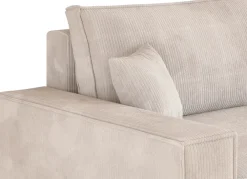 Kanapy I Sofy></noscript>BROMARKT Kremowa kanapa z funkcją spania i pojemnikiem na pościel sztruksowa ADI