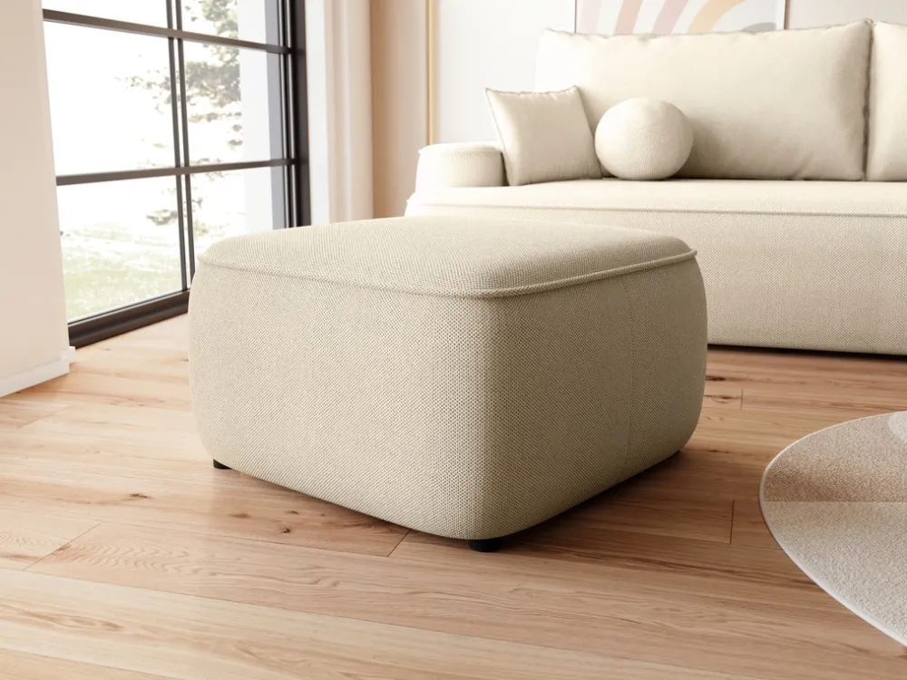 Meble Dla Dzieci|Meble Młodzieżowe>BROMARKT Kremowa nowoczesna pufa do salonu CARMELLO