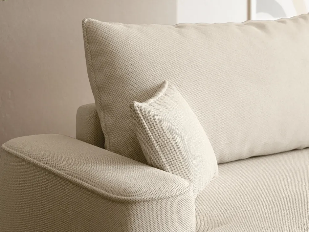 Meble Dla Dzieci|Meble Młodzieżowe>BROMARKT Kremowa rogówka z funkcją spania i pojemnikiem na pościel CARMELLO