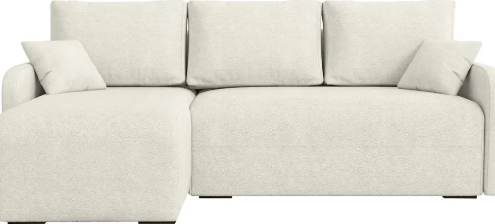 Meble Dla Dzieci|Meble Młodzieżowe>IZABELLA MEBLE Kremowa rogówka z funkcją spania i pojemnikiem boucle MALEN