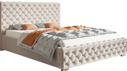 Łóżka Młodzieżowe|Łóżka Z Pojemnikiem>Riban Kremowe łóżko sypialniane 160x200 cm QUINTE