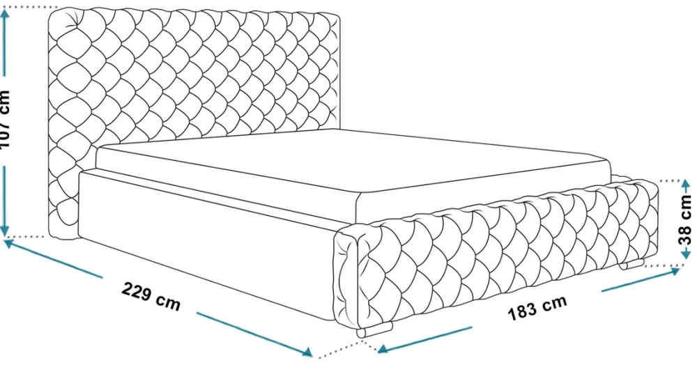 Łóżka Młodzieżowe|Łóżka Z Pojemnikiem>Riban Kremowe łóżko sypialniane 160x200 cm QUINTE