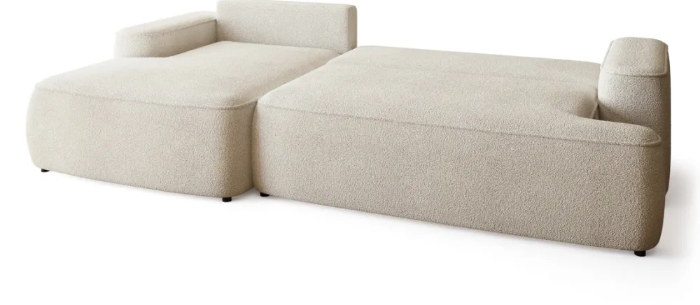 Meble Dla Dzieci|Meble Młodzieżowe>BROMARKT Kremowy narożnik do salonu z funkcją spania CARMELLO boucle